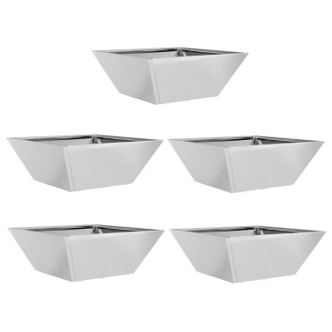 vidaXL Μεταλλική Γλάστρα Ανοξείδωτο Ατσάλι 40 x 40 x 15 cm Ανθεκτική