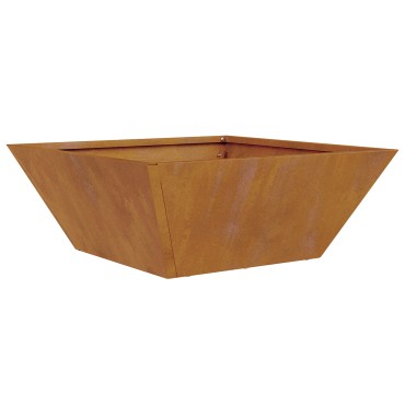vidaXL Μεταλλική Γλάστρα Ανθεκτικό ατσάλι 40 x 40 x 15 εκ.