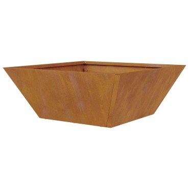 vidaXL Μεταλλική Γλάστρα Ανθεκτικό ατσάλι 40 x 40 x 15 εκ.