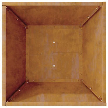 vidaXL Μεταλλική Γλάστρα Ανθεκτικό ατσάλι 40 x 40 x 15 εκ.