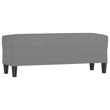 vidaXL Πάγκος Σκούρο Γκρι 100x35x41cm Υφασμάτινος 1 τεμ.