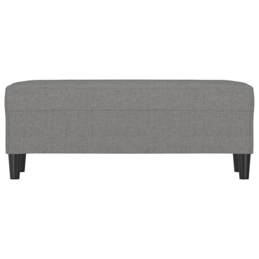 vidaXL Πάγκος Σκούρο Γκρι 100x35x41cm Υφασμάτινος 1 τεμ.
