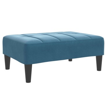 vidaXL Υποπόδιο Μπλε 77x55x31cm Βελούδινο 1 τεμ.