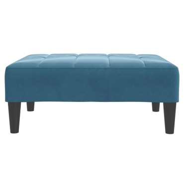vidaXL Υποπόδιο Μπλε 77x55x31cm Βελούδινο 1 τεμ.