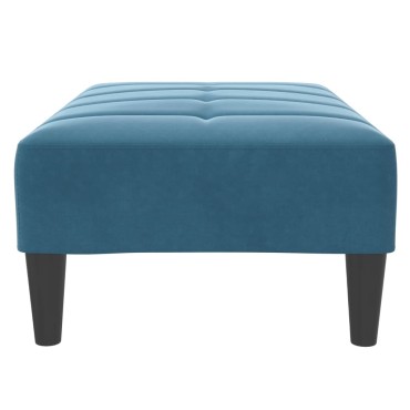 vidaXL Υποπόδιο Μπλε 77x55x31cm Βελούδινο 1 τεμ.