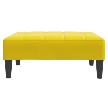 vidaXL Σκαμπό/Υποπόδιο Κίτρινο 77x55x31cm Βελούδινο 1 τεμ.