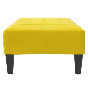 vidaXL Σκαμπό/Υποπόδιο Κίτρινο 77x55x31cm Βελούδινο 1 τεμ.