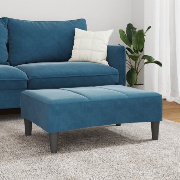 vidaXL Υποπόδιο Μπλε 77x55x31cm Βελούδινο 1 τεμ.