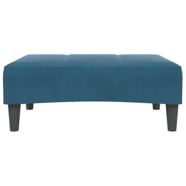 vidaXL Υποπόδιο Μπλε 77x55x31cm Βελούδινο 1 τεμ.