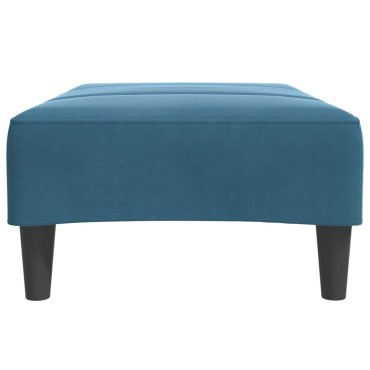 vidaXL Υποπόδιο Μπλε 77x55x31cm Βελούδινο 1 τεμ.