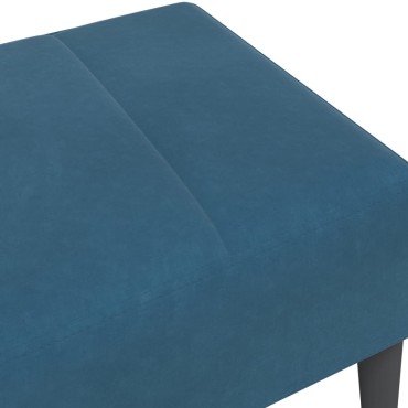 vidaXL Υποπόδιο Μπλε 77x55x31cm Βελούδινο 1 τεμ.