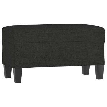vidaXL Πάγκος Μαύρος 70x35x41cm Υφασμάτινος 1 τεμ.