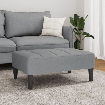 vidaXL Υποπόδιο Ανοιχτό Γκρι 77x55x31cm Υφασμάτινο 1 τεμ.