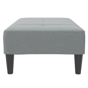 vidaXL Υποπόδιο Ανοιχτό Γκρι 77x55x31cm Υφασμάτινο 1 τεμ.