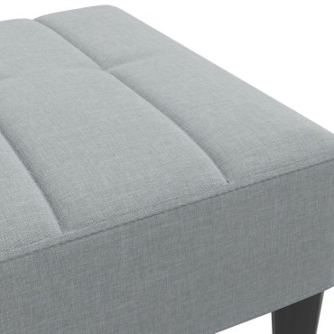 vidaXL Υποπόδιο Ανοιχτό Γκρι 77x55x31cm Υφασμάτινο 1 τεμ.