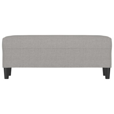vidaXL Πάγκος Ανοιχτό Γκρι 100x35x41cm Υφασμάτινος 1 τεμ.
