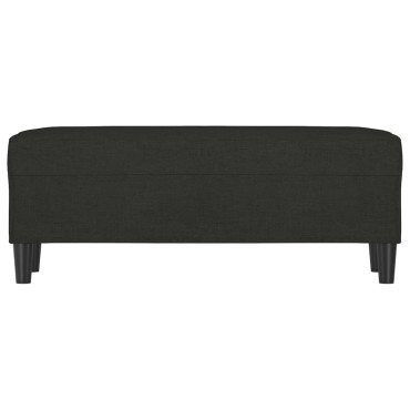 vidaXL Πάγκος Μαύρος 100x35x41cm Υφασμάτινος 1 τεμ.