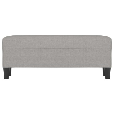 vidaXL Πάγκος Ανοιχτό Γκρι 100x35x41cm Υφασμάτινος 1 τεμ.