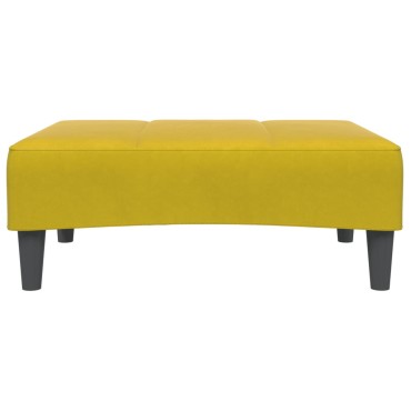 vidaXL Σκαμπό/Υποπόδιο Κίτρινο 77x55x31cm Βελούδινο 1 τεμ.