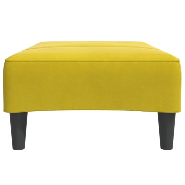 vidaXL Σκαμπό/Υποπόδιο Κίτρινο 77x55x31cm Βελούδινο 1 τεμ.