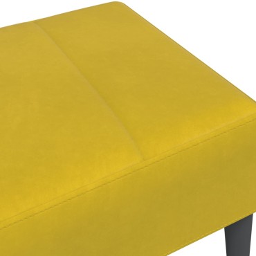 vidaXL Σκαμπό/Υποπόδιο Κίτρινο 77x55x31cm Βελούδινο 1 τεμ.