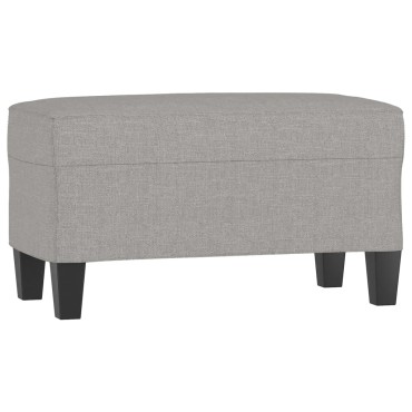 vidaXL Πάγκος Ανοιχτό Γκρι 70x35x41cm Υφασμάτινος 1 τεμ.