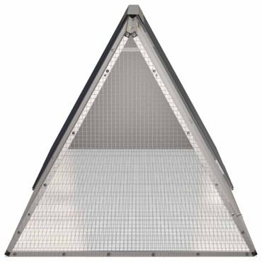 vidaXL Κλουβί Κουνελιών Ανθρακί 201,5x80,5x71 εκ Γαλβανισμένος Χάλυβας