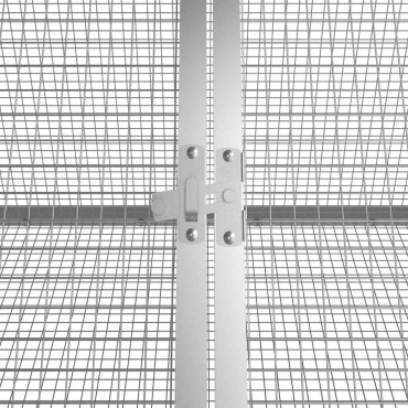 vidaXL Κλουβί Κουνελιών Ανθρακί 201,5x80,5x71 εκ Γαλβανισμένος Χάλυβας