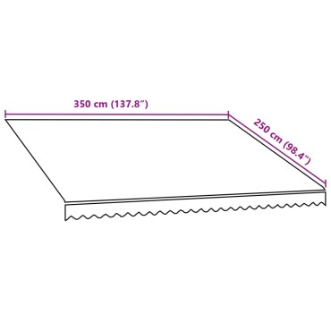 vidaXL Τεντόπανο Πορτοκαλί / Καφέ 350 x 250 εκ. από Καραβόπανο