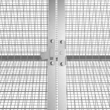 vidaXL Κλουβί Κουνελιών Γκρι 201,5x80,5x71 εκ. Γαλβανισμένος Χάλυβας