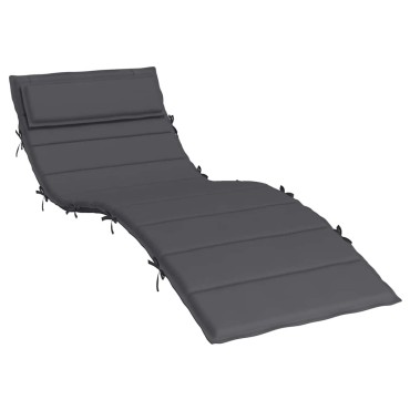 vidaXL Μαξιλάρι Ξαπλώστρας Ανθρακί 180x60x4cm από Ύφασμα Oxford