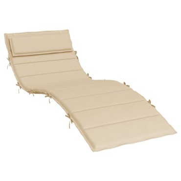 vidaXL Μαξιλάρι Ξαπλώστρας Μπεζ 180x60x4cm από Ύφασμα Oxford