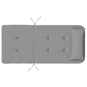 vidaXL Μαξιλάρια Καρέκλας Adirondack 2 τεμ. Γκρι από Ύφασμα Oxford 126x58x4,5cm