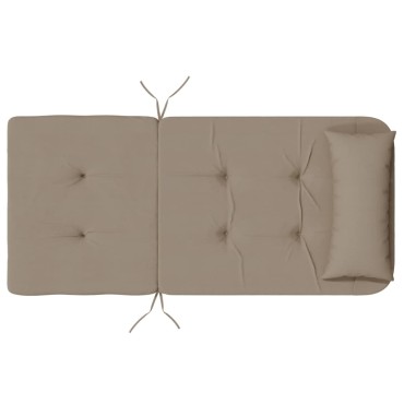 vidaXL Μαξιλάρια Καρέκλας Adirondack 2 τεμ. Taupe από Ύφασμα Oxford 126x58x4,5cm