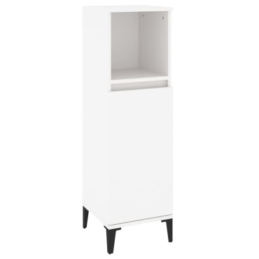 vidaXL Ντουλάπι Μπάνιου Λευκό 30x30x100cm από Επεξεργασμένο Ξύλο 1 τεμ.
