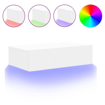 vidaXL Έπιπλο Τηλεόρασης με LED Λευκό 60x35x15,5cm