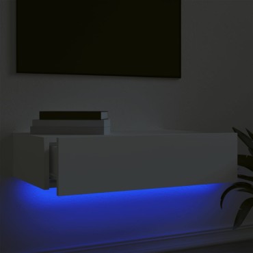 vidaXL Έπιπλο Τηλεόρασης με LED Λευκό 60x35x15,5cm