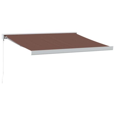 vidaXL Τέντα Πτυσσόμενη Χειροκίνητη Καφέ 350x250 εκ.