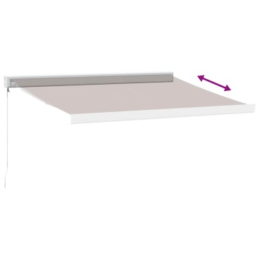 vidaXL Τέντα Πτυσσόμενη Χειροκίνητη Καφέ 350x250 εκ.