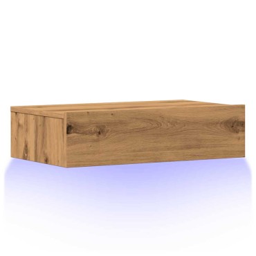ντουλάπι τηλεόρασης vidaXL με φώτα LED Artisan Oak 60x35x15,5cm