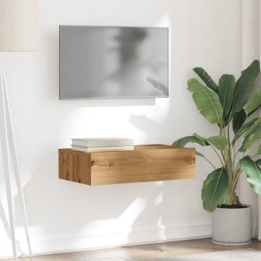 ντουλάπι τηλεόρασης vidaXL με φώτα LED Artisan Oak 60x35x15,5cm