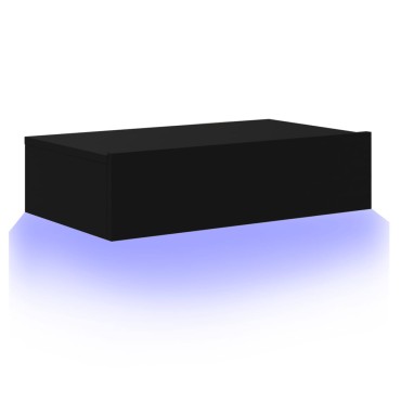 vidaXL Έπιπλο Τηλεόρασης με LED Μαύρο 60x35x15,5cm
