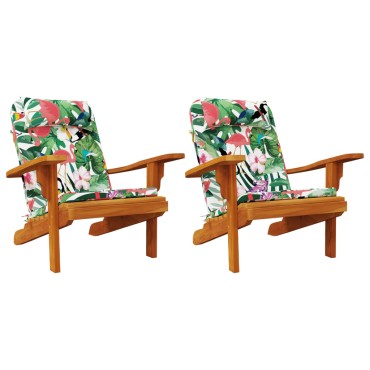 vidaXL Μαξιλάρια Καρέκλας Adirondack 2 τεμ. Πολύχρωμα Ύφασμα Oxford 126x58x4,5cm
