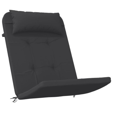 vidaXL Μαξιλάρια Καρέκλας Adirondack 2 τεμ. Μαύρα από Ύφασμα Oxford 126x58x4,5cm
