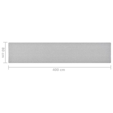 vidaXL Χαλί Διάδρομος Ανοιχτό Γκρι 80x400cm