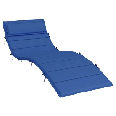 vidaXL Μαξιλάρι Ξαπλώστρας Μπλε Ρουά 180x60x4cm από Ύφασμα Oxford