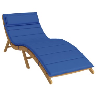 vidaXL Μαξιλάρι Ξαπλώστρας Μπλε Ρουά 180x60x4cm από Ύφασμα Oxford