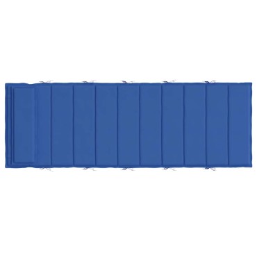 vidaXL Μαξιλάρι Ξαπλώστρας Μπλε Ρουά 180x60x4cm από Ύφασμα Oxford