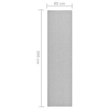 vidaXL Χαλί Διάδρομος Ανοιχτό Γκρι 80x300cm