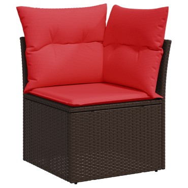 vidaXL | Καναπές Κήπου | με μαξιλάρι Καφέ 62x62x69cm συνθετικό ρατάν